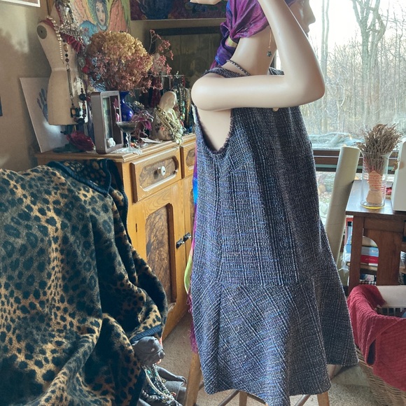 This is a brand-new dress from Ann Taylor Loft. Size 8 grey/plum tweed. Lined. - Picture 7 of 7